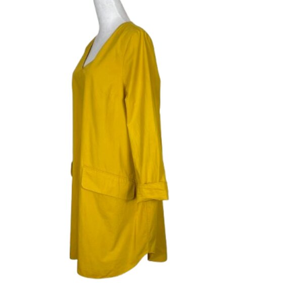 COS Women's Cotton Oversized Contemporary Dress Long Sleeve Size 12 Mustard - Picture 6 of 11